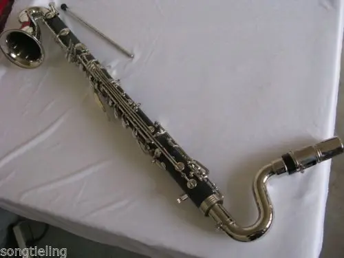 Nice bass clarinet Bb keys ebonited body, Nickel plated,great tone AC-132