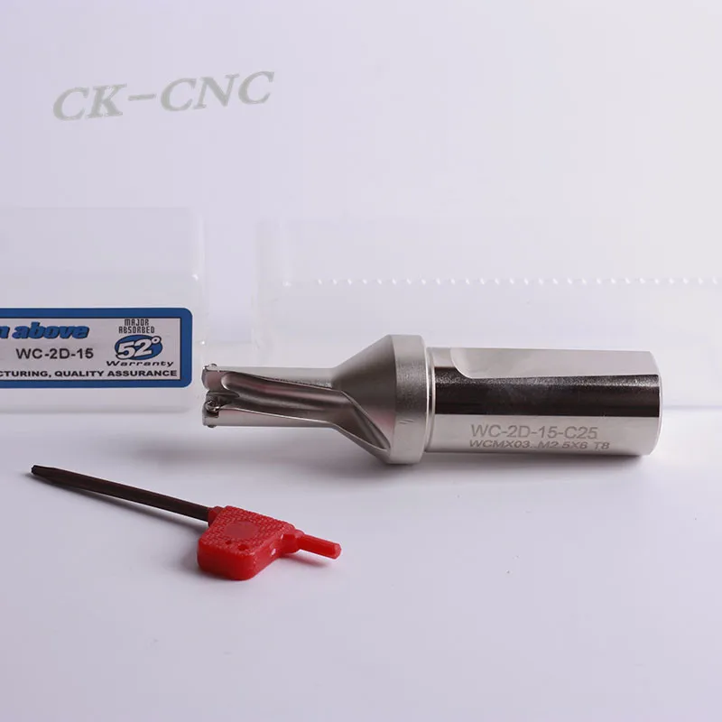 

hight quality WC-2D-15 C25 U drill indexable drill CNC TOOL 15mm-2D Machining length=30mm for WCMX03 insert