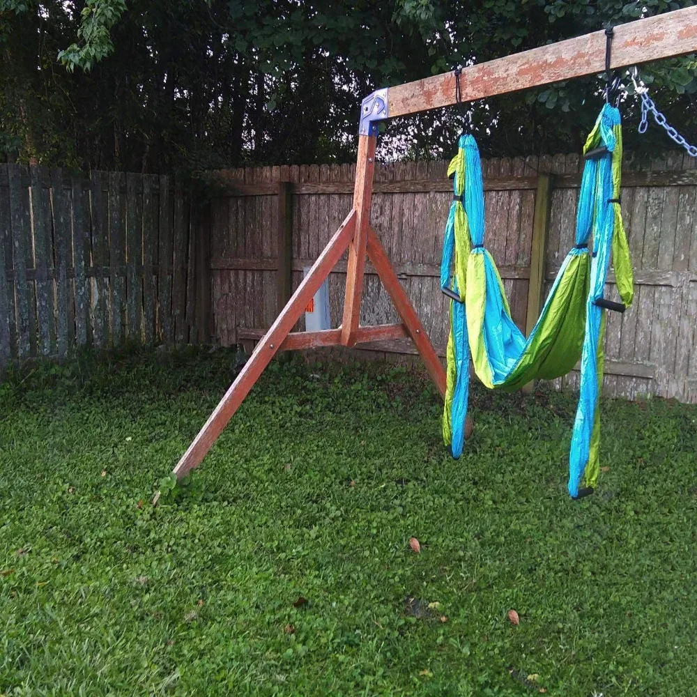 Aerial Yoga Hammock Set Trapeze Inversion Equipment Yoga Swing for Home Gym Hanging with Carry Bag and Extension belt