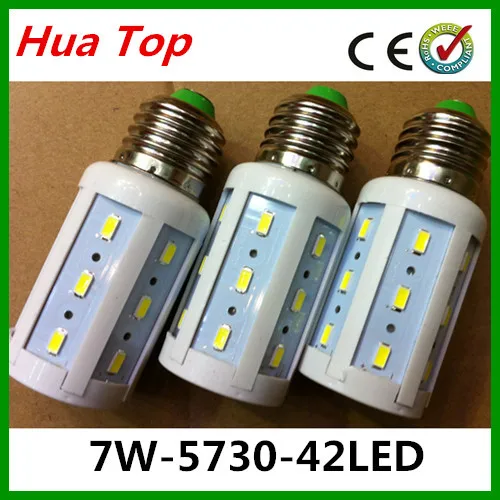 Lampada E27 220V SMD 5730 7W 24leds Corn Bulb Led Lamp lamparas solar spot lights  warm white cold white with tracking number