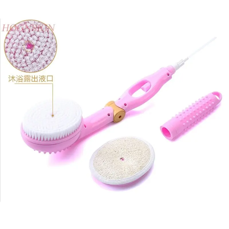 Multi Function Massage Bath Brush Back Tool Removable Shower Gel Long Handle Soft Hair Bathing Body Cleansing Care Massager