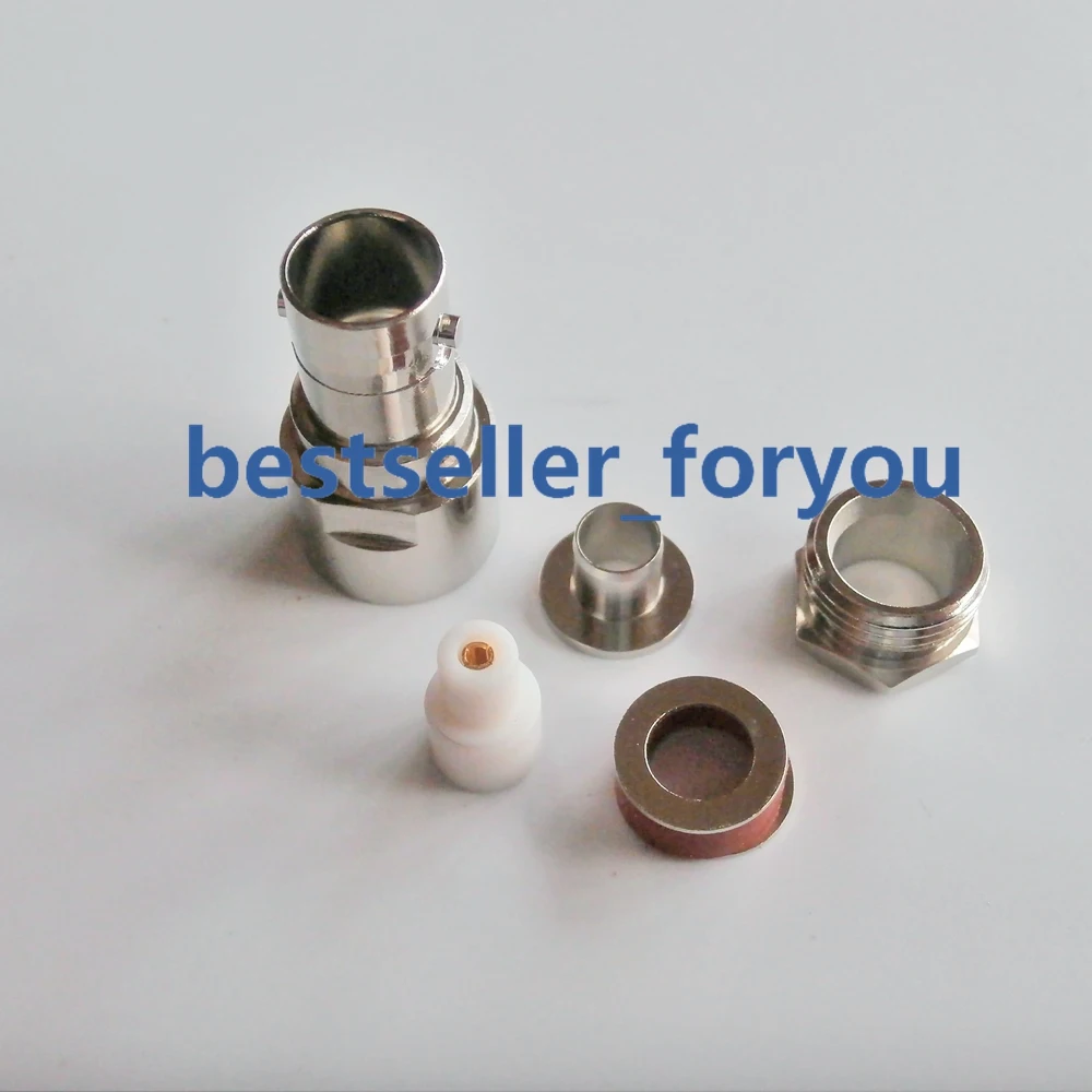 

BNC female Q9 jack clamp RG58 RG142 LMR195 RG400 cable Straight RF Connector