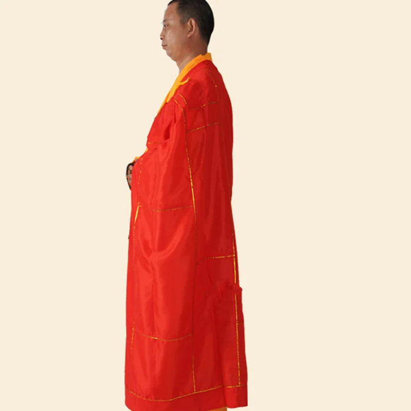 Buddhist Monk High Quality Satin Robes Shaolin Kongfu Uniform Chinese Style Brand Monk Cassock Clothes Festival Costumes