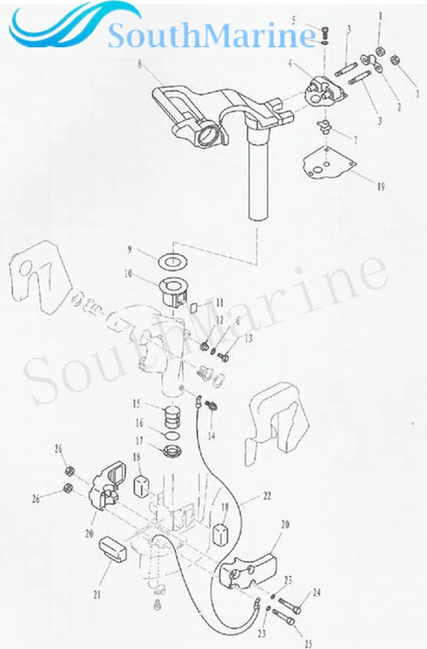 Boat Motor T15-02000002 Bracket Gasket for Parsun HDX 2-Stroke T9.9 T15 Outboard Engine