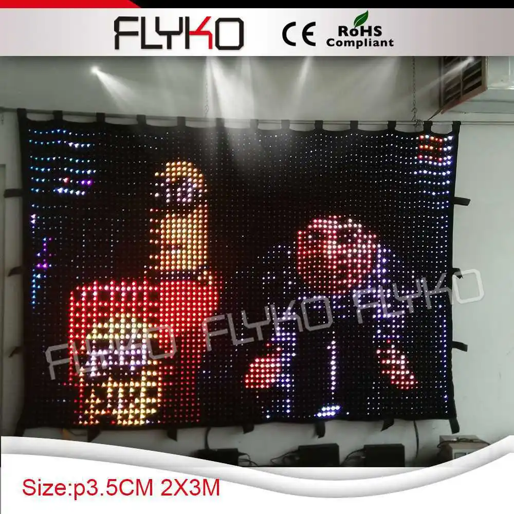 Hot sales folding flexible led video cloth for stage backdrop