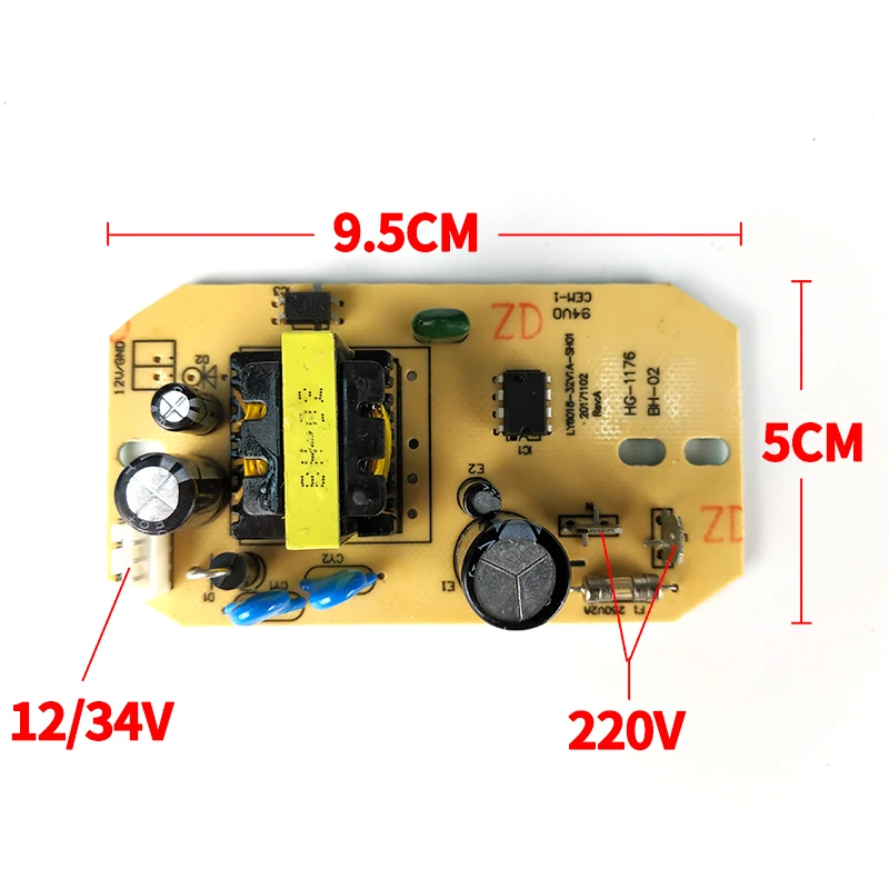 12V 34V Replacement Humidifier Parts Universal Humidifier Power Board Atomization Circuit Board  General Circuit Power Supply