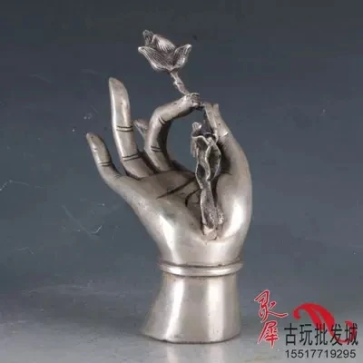 Archaize Bronze Ornaments Props Avalokitesvara And Orchid Fingers