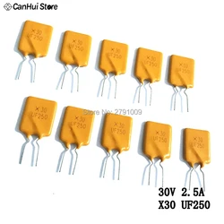 50PCS PPCT DIP 30V Volt 2.5A 2500MA X30 UF250 Self Recovery Fuse / Fuses Safety Valve  Insurance Pipe Protective Tube Resettable