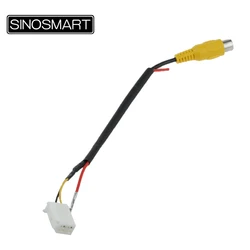 SINOSMART 4PIN Video Input Cable with Extra PIN for 6V for Mazda CX-3 CX3 2016–2018 OEM Screen | Reverse Camera CVBS Adapter C4