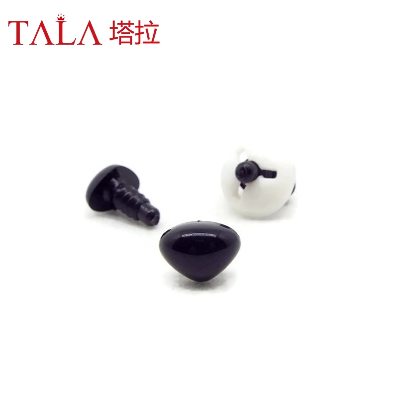 4.5mm-20mm Black Plastic Safety Noses For Amigurumi Dolls Stuffed Animals Dolls Toy Teddy Bear Come With Plastic Washers