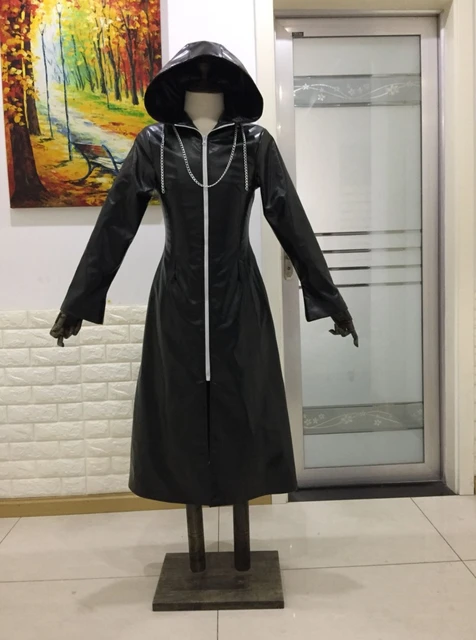 キングダムハーツコスプレ衣装ロクサスコスプレ衣装黒ロングジャケット  