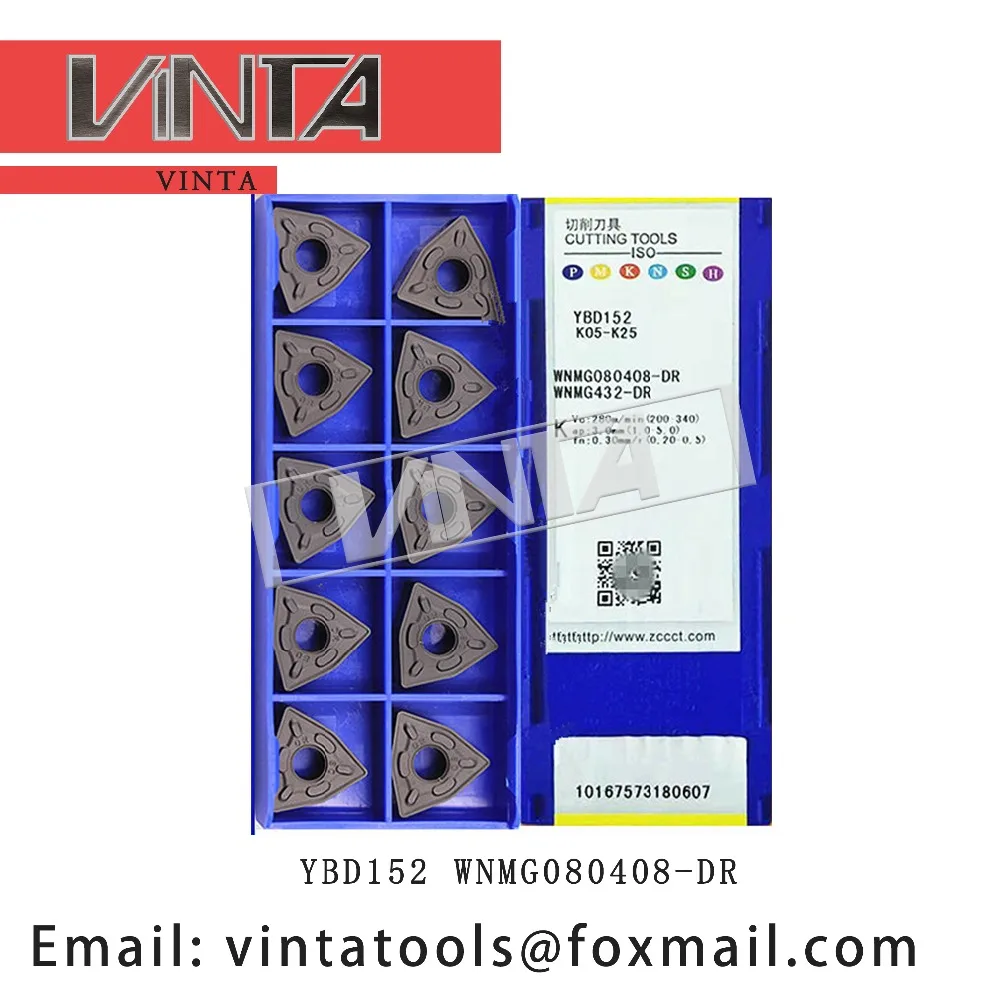 

high quality 10pcs/lots YBD102 YBC252 YBD152 WNMG080408-DR cnc carbide turning inserts cutting blade tools