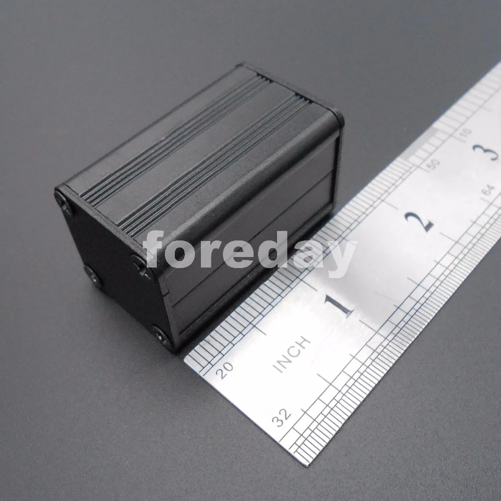 100PCS mini Aluminum Black Small case Aluminum cooling box for Components Black 40*25*25mm 1.57X0.98X0.98in HQ *FD153X100