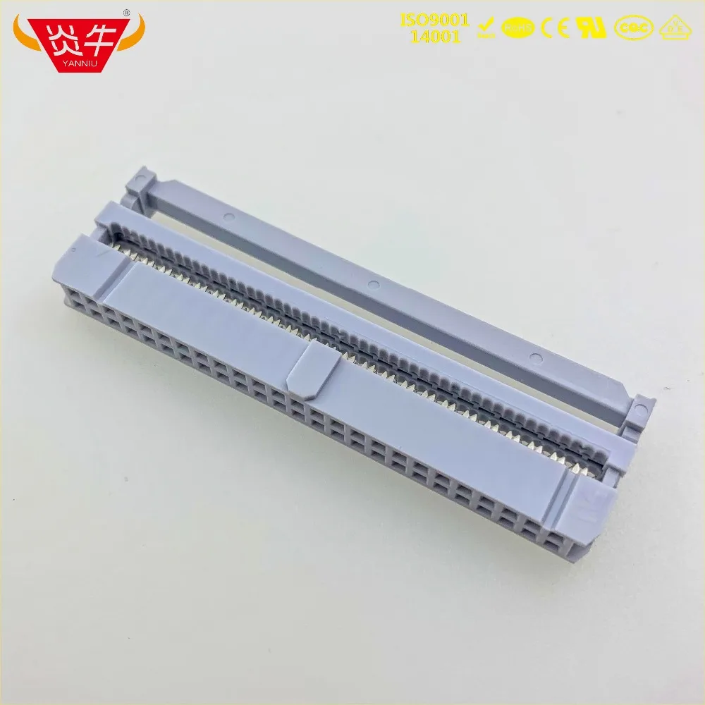 FC-50P Female 2.54mm PITCH 2*25P 50PIN IDC SOCKET CONNECTORS ISP JTAG HEADER FOR FLAT RIBBON CABLE SAMPLE NEXTRON YANNIU