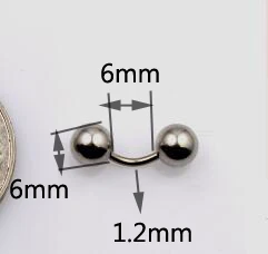 Stainless Steel Captive Bead Hoop Ring