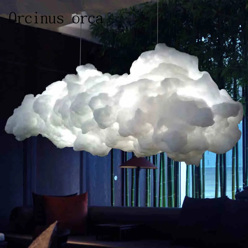 

Cartoon Creative Cloud Chandelier Living Room Bedroom Children's Room Modern Simple LED White Cloud Chandelier free shipping