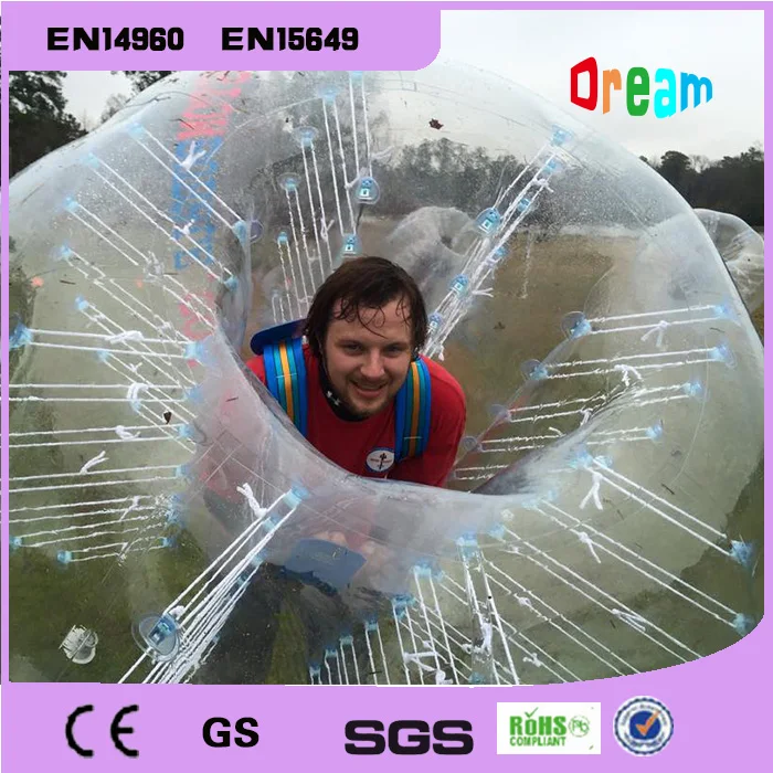 Zorb Ball Inflatable Human Bumper Ball 1.7m PVC Bubble Soccer Ball Loopy Ball For Outdoor Fun Sports