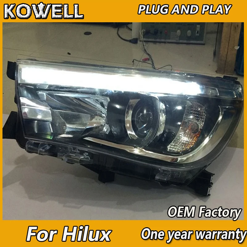 

KOWELL Car Styling for Toyota Hilux LED Headlights 2015 New Hilux Revo Vigo Headlight DRL Bi Xenon Lens High Low Beam Parking