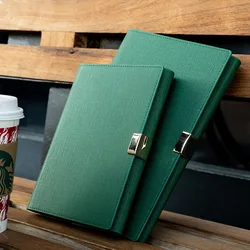 Business High-grade 6 Holes Agenda 2021 Organizer Loose-leaf Thicken Filofax Notebook Journal Hardcover Pu Leather Diary Notepad