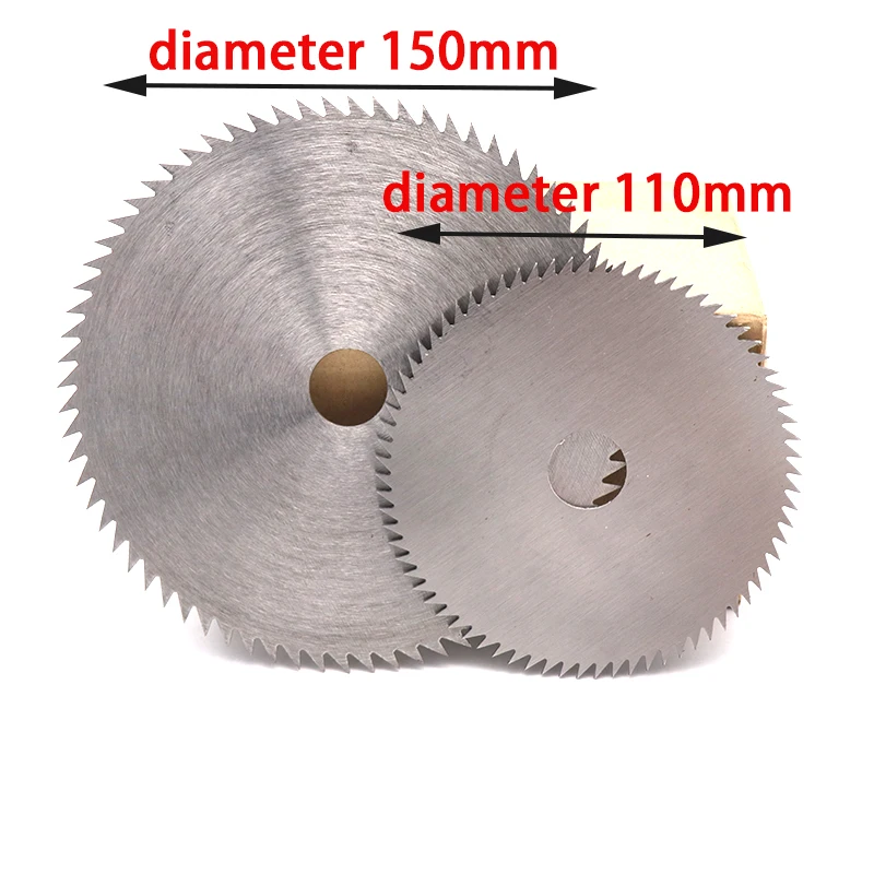 1 Buah 110/150Mm Pisau Gergaji Pemotongan Kayu Kayu Roda Putar Melingkar Baja Kecepatan Tinggi Cakram Tipis Alat Pemotong Panel Poli MDF
