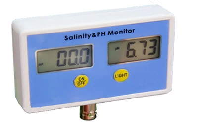 2 IN 1 Aquarium pH Salinity Water Monitor meter tester salt Salinometer PH: 0.00~14.00; Salinity: 0~199.9ppt Free Shipping