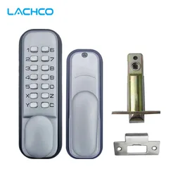 Lachco fechadura mecânica de porta, maquinário digital, senha do teclado trava de entrada aço inoxidável trava liga de zinco prata l17004