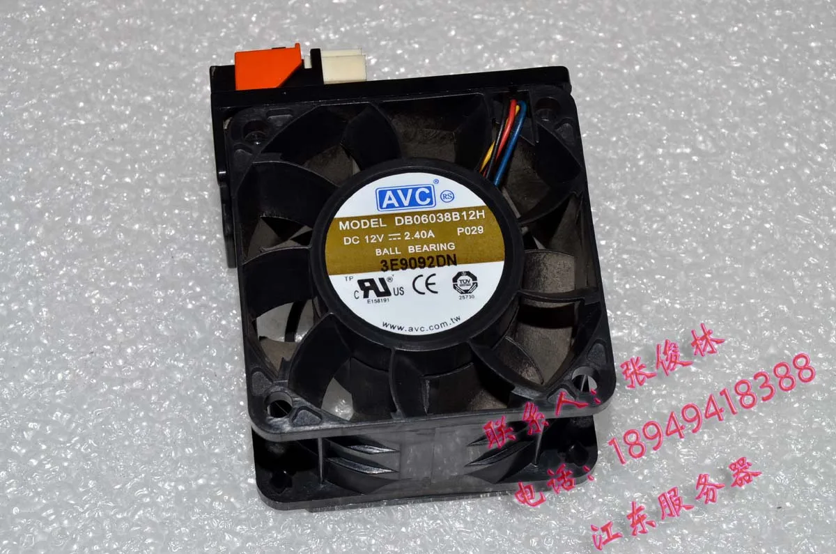 AVC DB06038B12H 6038 6CM untuk Lenovo Server Cooling Fan 3pin