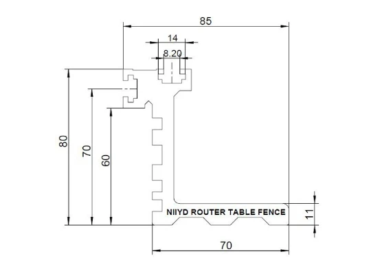 Heavy Duty Professional Router Table Fence 910mm long