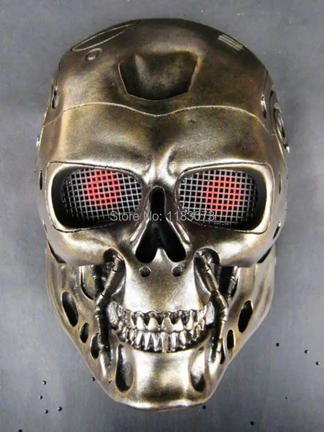 Horror CS Terminator Helmet Masks Masquerade Ball Halloween Costume Paintball Airsolf Gun Scary Adult Full Face Resin Mask