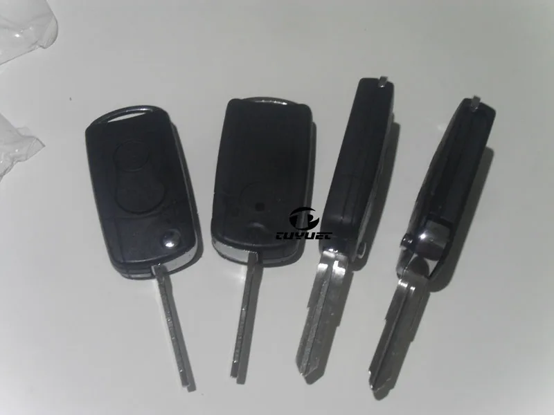 Modified Key Shell for Ssangyong Actyon SUV Kyron 2 Button Flip Folding Remote Key Case with logo