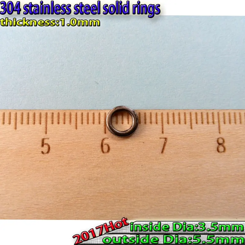 2019new fishing solid ring  100pcs/lot  size 1.0mm3.5mm5.5mm  the good 304 stainless steel