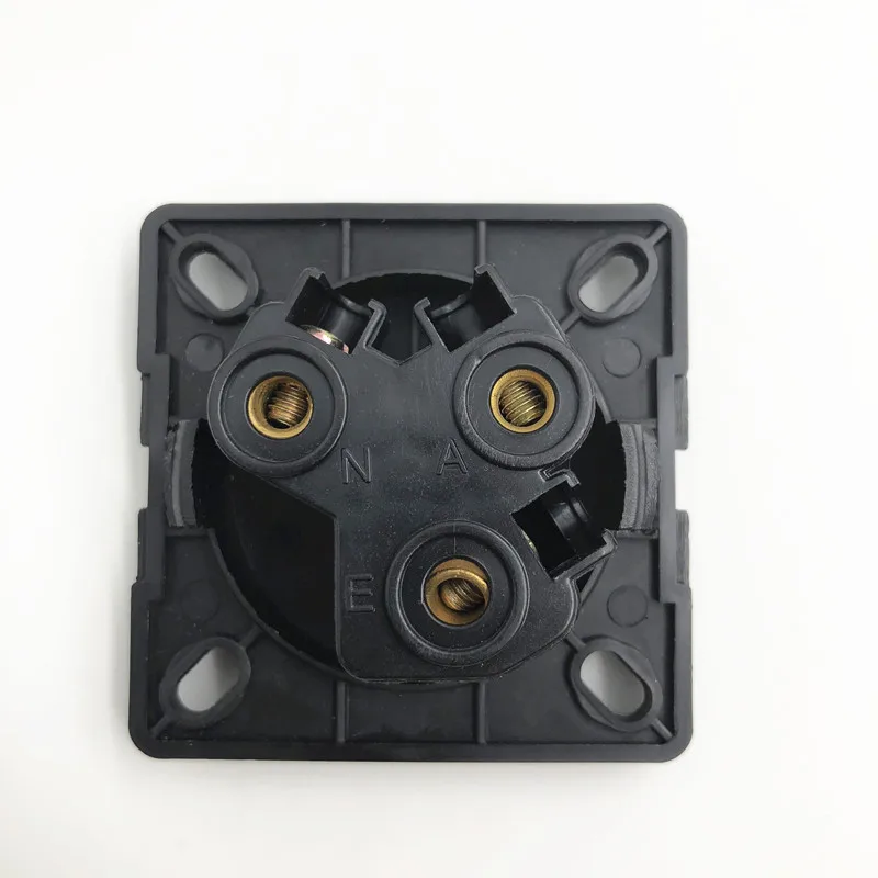 Austrian industry safety outlet 15A 250V IP44 australia SAA certification black AU concealed waterproof power connector socket