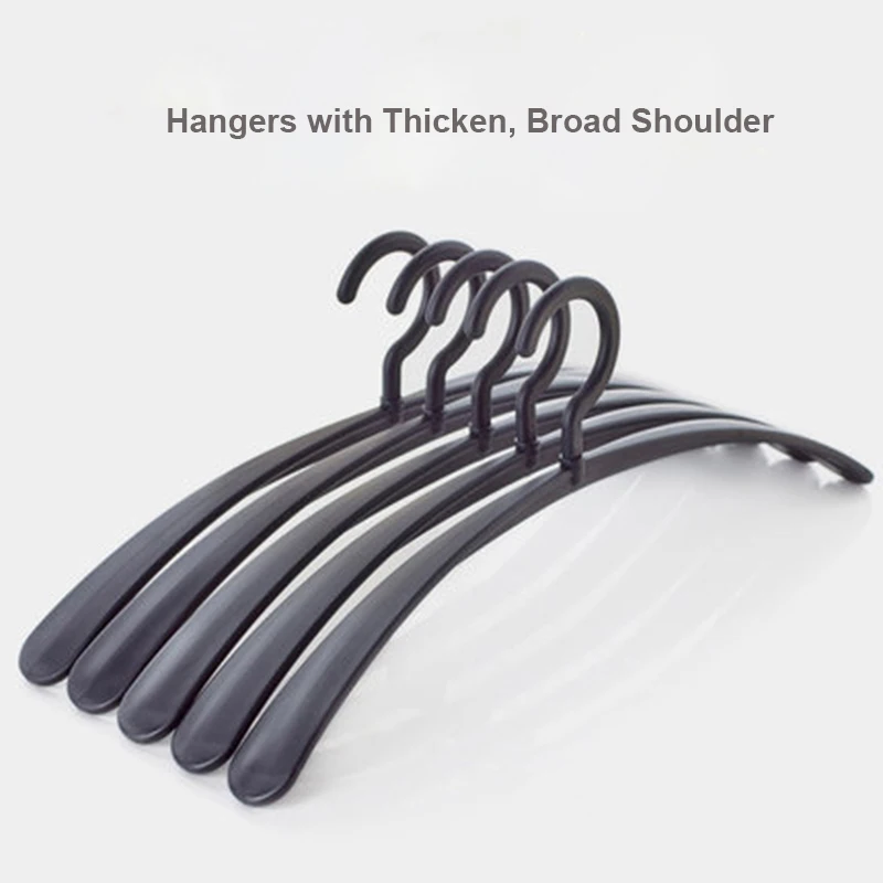 

41cm 10 pcs/lot Arc-shaped Suit Hangers Anti-Skid Thick Broad Shoulder Clothes Hanger for Adult Traceless Plastic Blouse Hanger