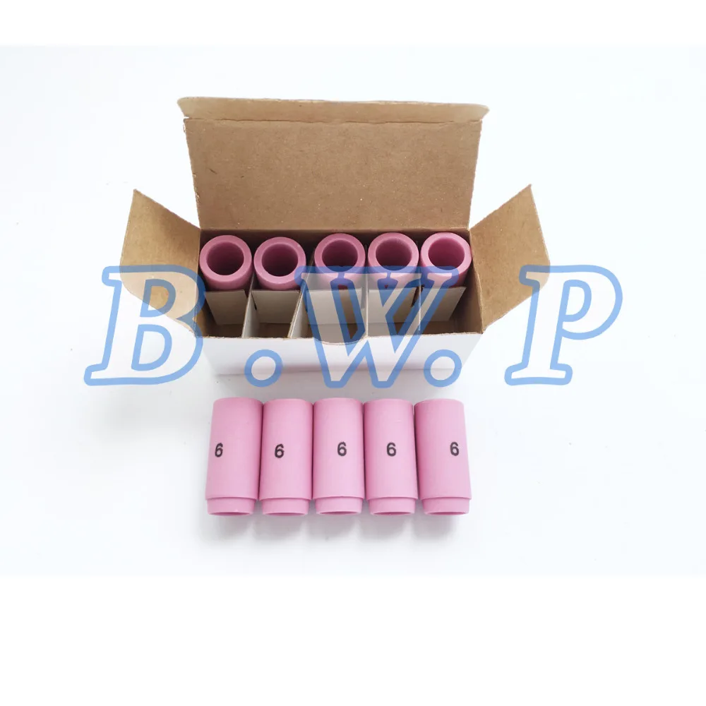 

10Pcs TIG Welder Torch Part-Ceramic Cup 13N10 (#6) Alumina Nozzles For Collet Collet Body WP-9 20 25 Series