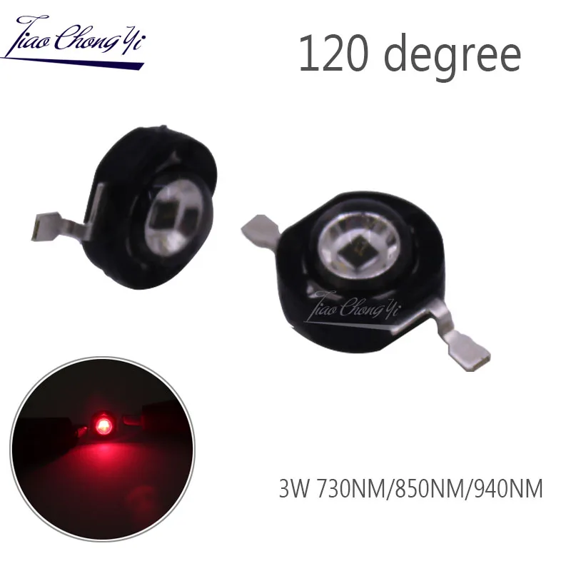 

5pcs x 3Watt 3W High Power led 850nm 940nm 730nm Infrared LED IR for Night Vision CCTV DIY