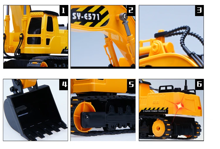 Jouet de simulation de voiture d'ingénierie RC pour enfants, camion de série de véhicules, cadeaux d'anniversaire et de Noël pour garçons