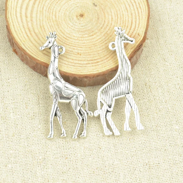 6 pcs 54*21*5 mm Antique Tibetan Silver Charms Bracelet Necklace Pendant  New Fashion Alloy charm giraffe D921