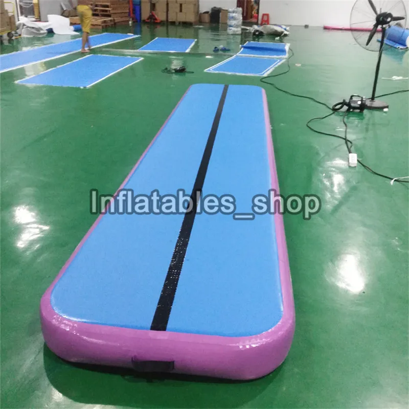 Inflatable Gymnastics Tumbling Air Track Floor Bouncer For Kids Home Use Yoga Training Beach Electric Air Pump Tumbling 7x1x0.2m