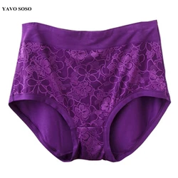 YAVO SOSO 2Pcs/lot Lace Flower Sexy Lingerie 10 colors women underwears high elasticity plus size 6XLpanties women briefs