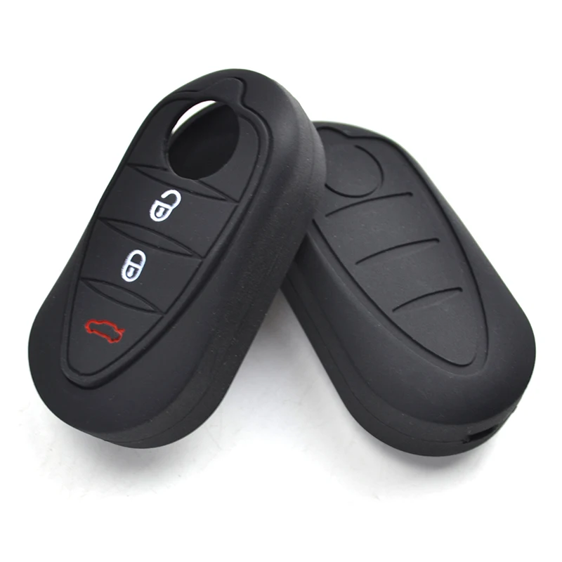 Custodia chiave in silicone per Alfa Romeo Mito Giulietta Brera 4C 159 GTA Keyless Fob Shell Pelle Portachiavi Portachiavi Portachiavi Protezione