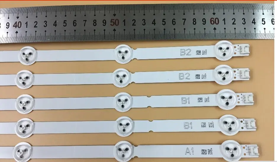 

630mm*12mm 7/8leds A1A2 LED Backlight Lamps Strips for LG 32"ROW2.1 Rev0.9 TV 6916L-1106A/1105A /1204/1205 100% New