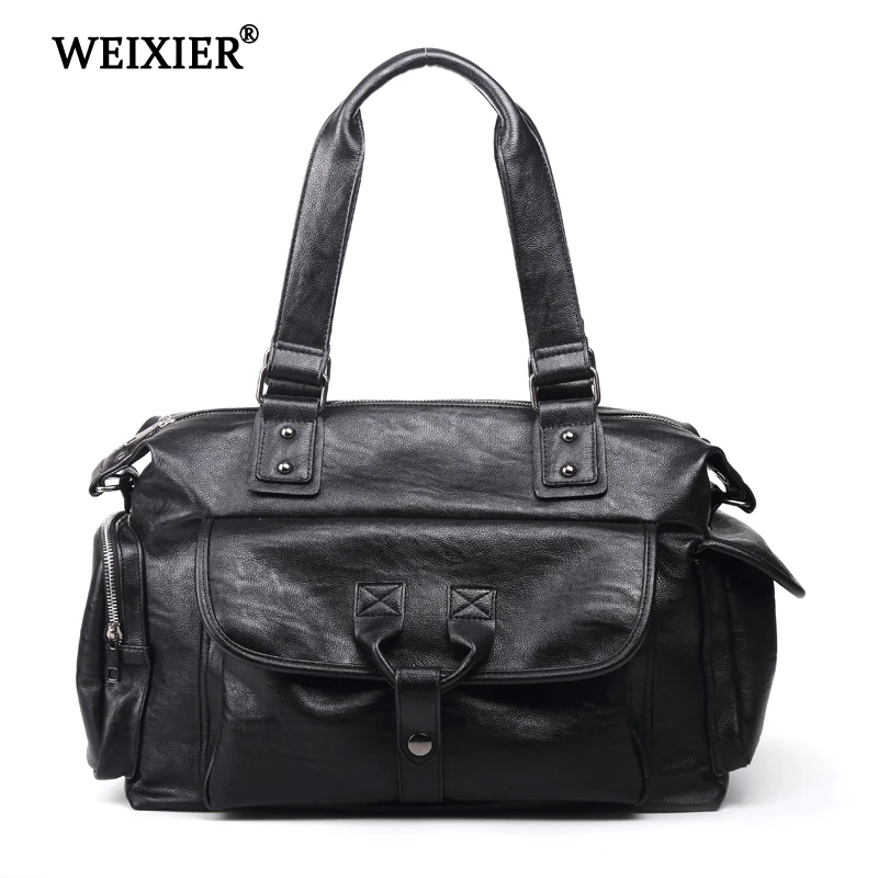 Bolsas de viagem de negócios masculinas de grande capacidade Bolsas de ombro de alta qualidade pretas casuais