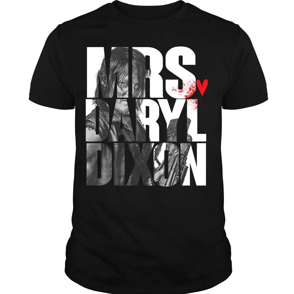 Mrs. Daryl Dixon T Shirt, The Walking Dead Hunter Top Sale Men Round Neck Cotton Casual Muscle Men Men'S T Shirts