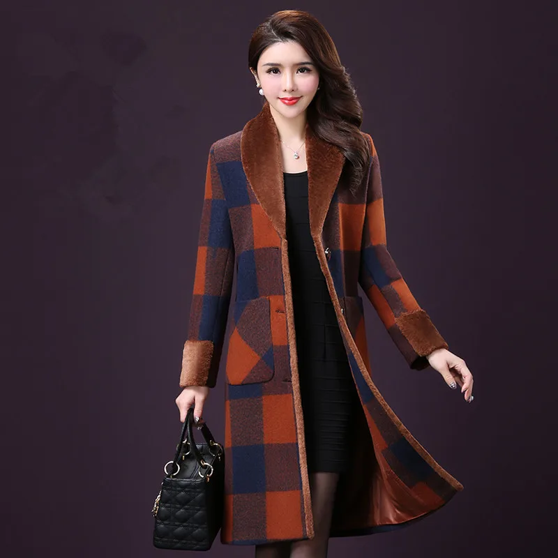 

Quality Korean version of the new long section woolen coat fall and winter fashion Slim dignified elegance thick woolen coat