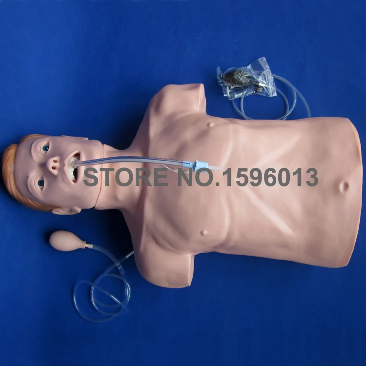 Advanced Half Body CPR and Intubation Training Manikin,Adult First Aid Airway Care Mannequin