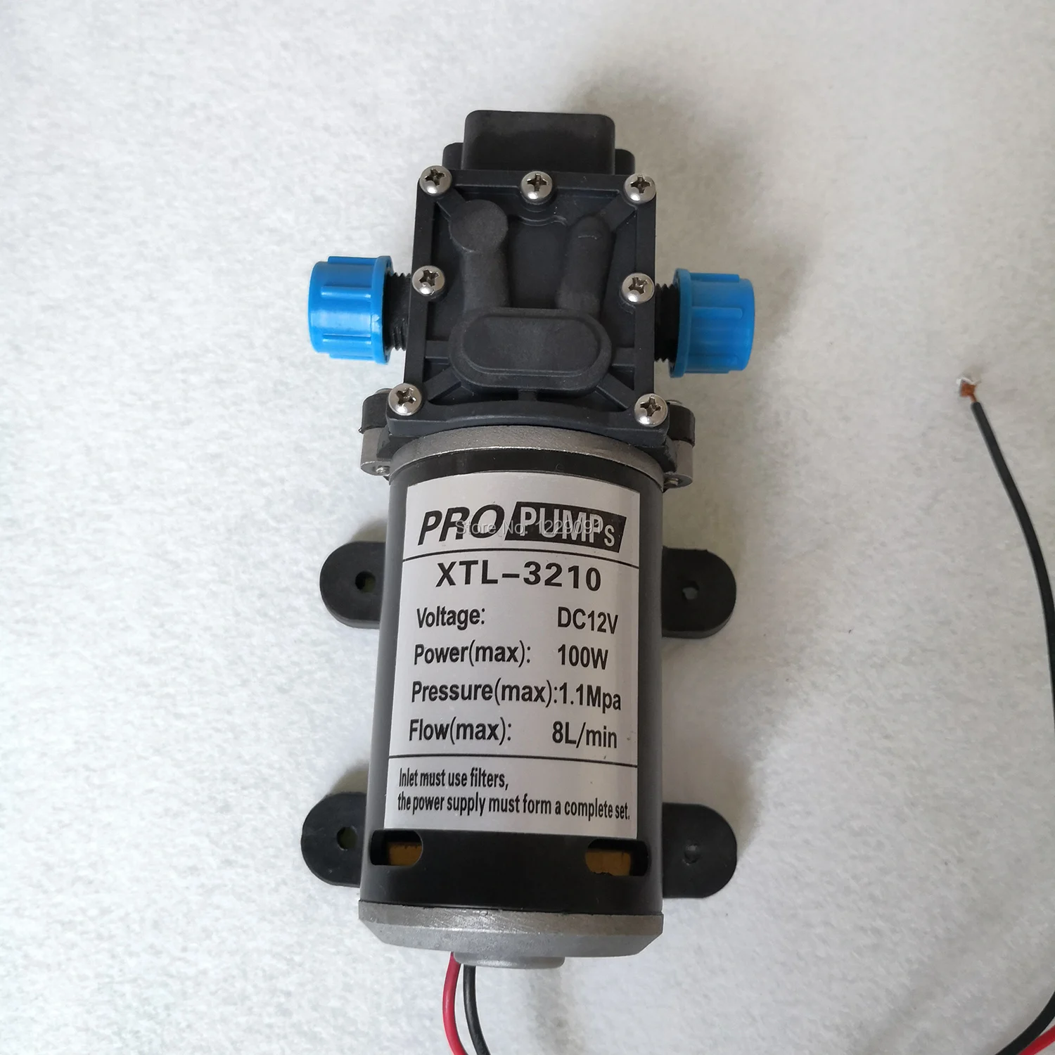 Self suction water pump 100W  Diaphragm high pressure small 12 volt 24 volt dc diaphragm Water Pump 8L/min