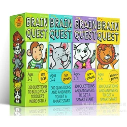 BRAIN QUEST-Libros de tarjetas de estudio para niños, Libro del mes para niños de 2 a 6 años