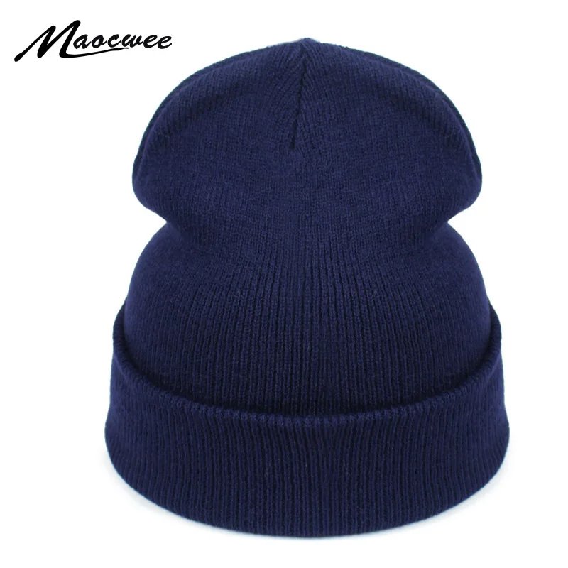 

Women Hat Solid Knitted Beanie Winter Hats for Women Mens Ladies Unisex Bone Cotton Spring Autumn Keep Warm Skull Cap 2018