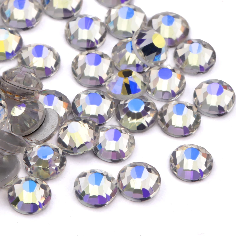 Moonlight purple SS4-SS30 Glass Rhinestone Flatback DIY Nail Deco Beads Not Hotfix Use Glue Wedding Deco