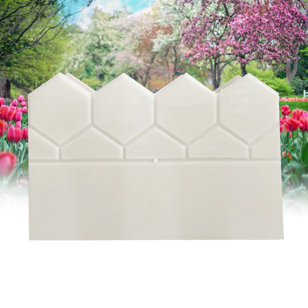 Garden Fence Concrete Stone Road Flower Bed DIY Decor Pave Making Plastic Reusable Antique Cement Brick Mold Lawn Fish Pond